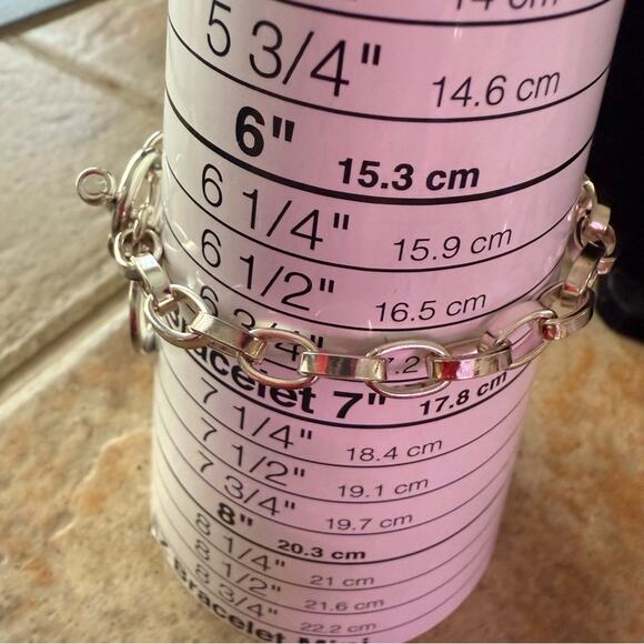 Silpada 925 Sterling Silver Heart Charm Toggle Bracelet - Picture 5 of 5